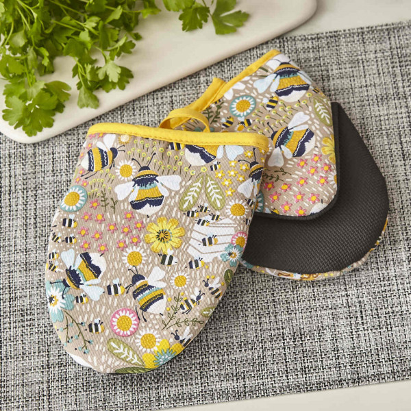 Topfhandschuh-Paar, Design Bienenfreundin