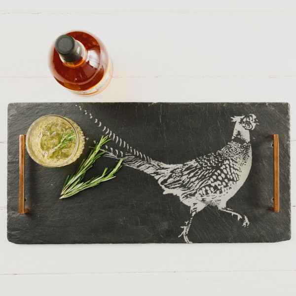 Fasan | Serviertablett aus Schiefer, groß