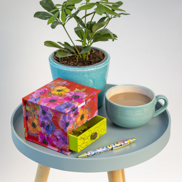 Memo-Würfel Anemonen | Papiergeschenke aus England