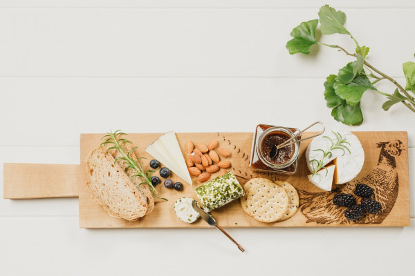 Fasan | Long Paddle - Servierbrett aus Eiche