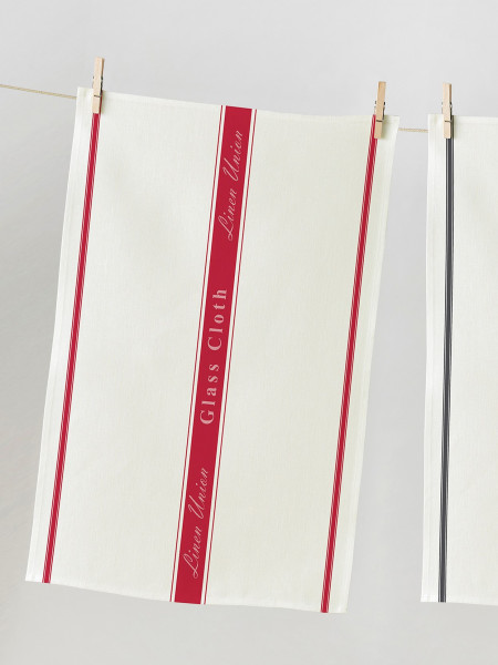 Gläsertuch Linen Union | rot
