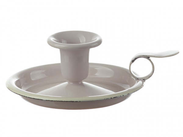 Kerzenhalter aus Emaille, rosa