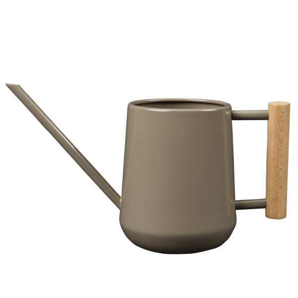 Charmante Zimmergießkanne - Trüffel | mit Griff aus Buchenholz