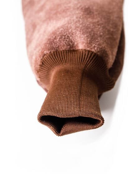 Strickbündchen der 'Leder-Ärmel'