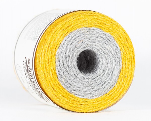 DUO-Jutespule Safran/Grau