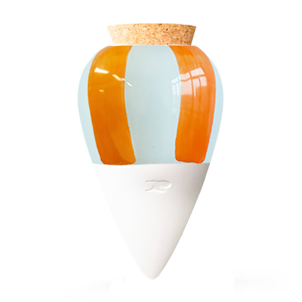 Olla - orange-blau gestreift | Wasserspender für Topfpflanzen