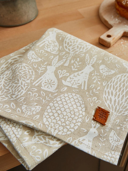 Ulster Weavers Geschirrtuch, 25% Baumwolle, 75% Leinen, Design 'Cottontail Meadow'